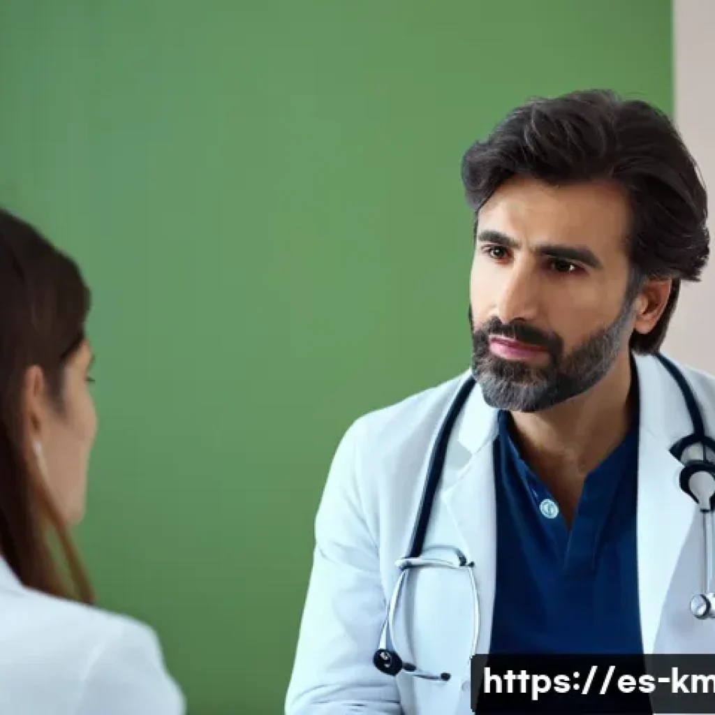 한의사로서의 인간관계 관리 - A warm, professional medical consultation scene in a modern clinic set in Spain, featuring a Spanish...